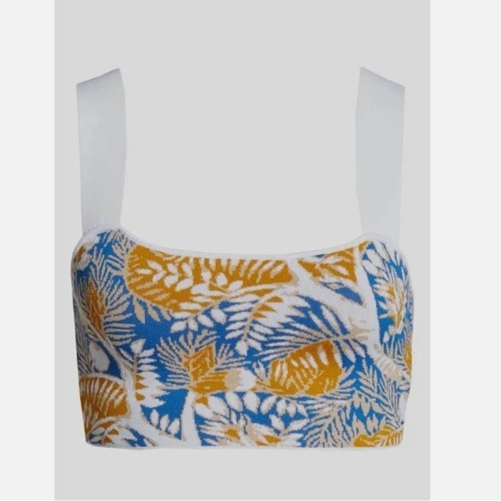 STAUD Women’s Zola Knit Crop Top Size S NWOT
